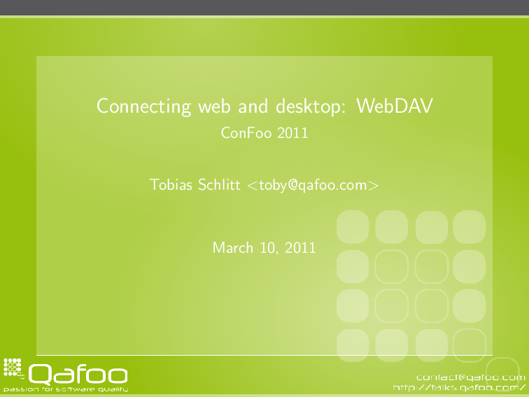 Confoo Connecting Web Desktop Webdav