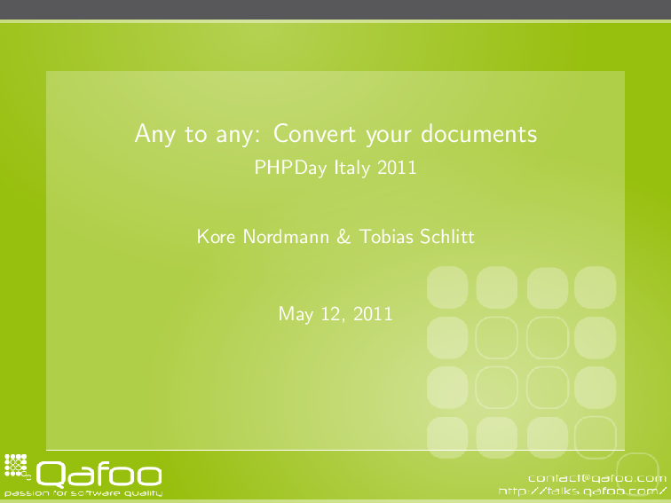 Phpday Document Component