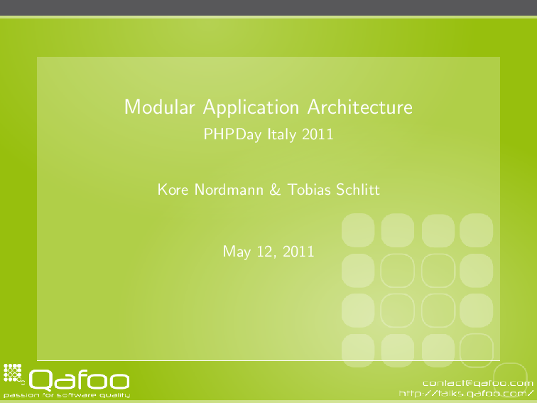 Phpday Modular Applications