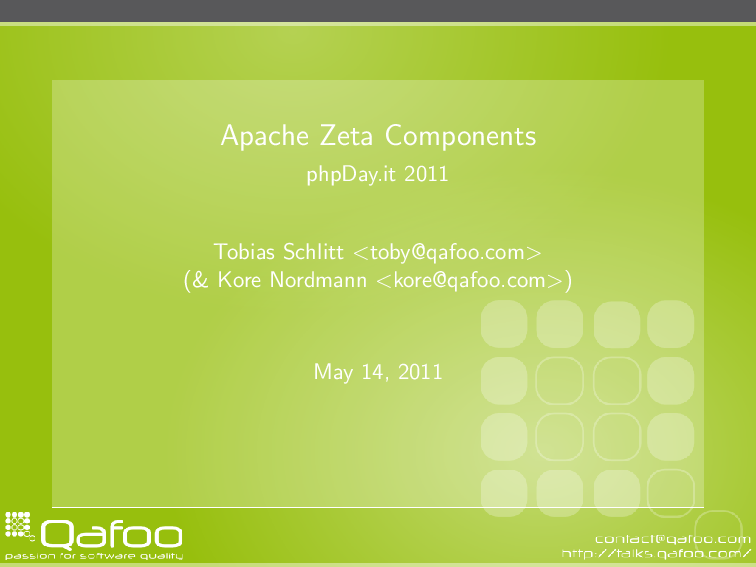 Phpday Zeta Components