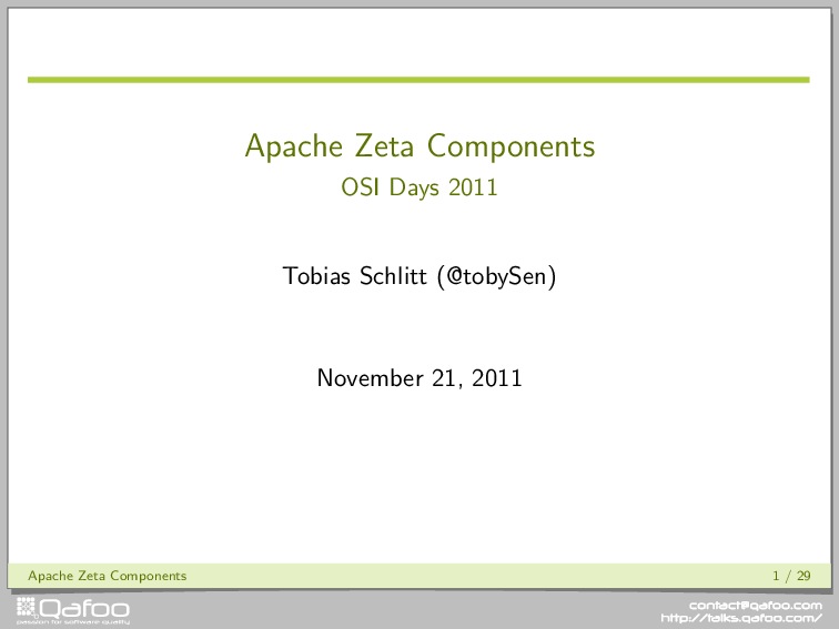 Osidays Zeta Components